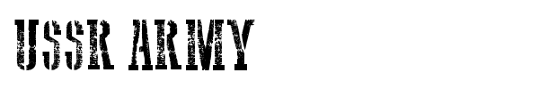 USSR Army font preview
